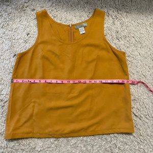 Women’s Yellow Silk Tank Top Size Large